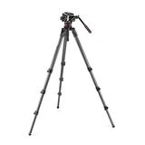 MANFROTTO Fluid-Videokopf 504X 504X Fluid Video Kit mit 536 CF Single Leg Stativ