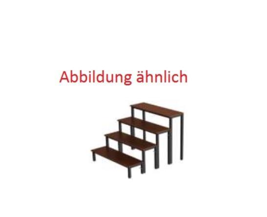 Ultralite Maxistage Treppe, verzinkt, Siebdruckpl. schwarz 4-stufig, für Bühnenhöhe 100 cm, für Bühnenbreite 100 cm