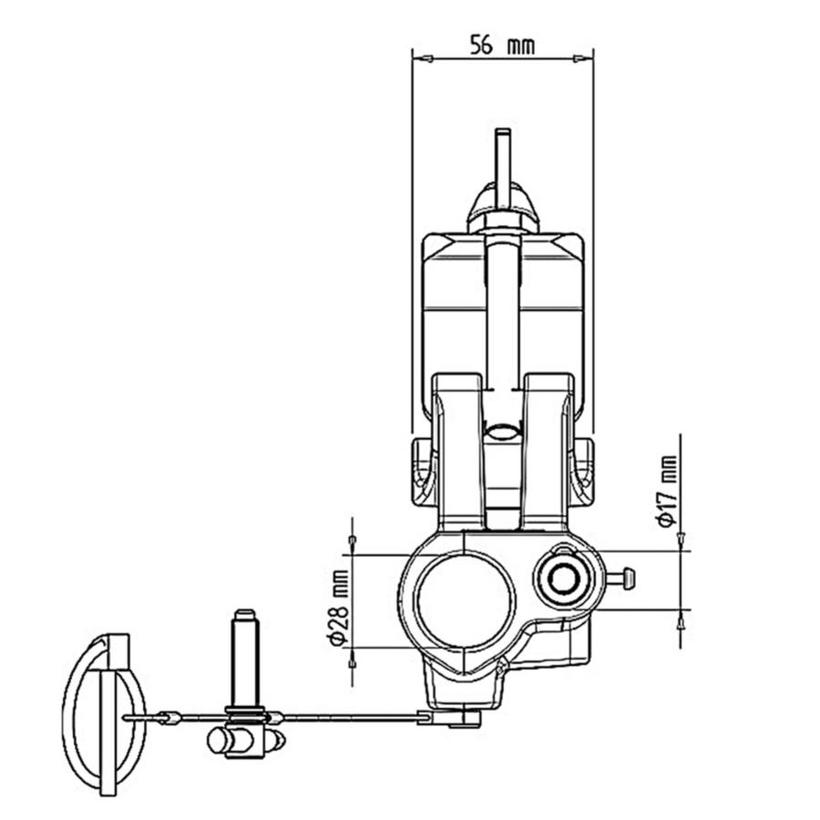 MANFROTTO BARREL CLAMP --> 40-52mm Klemmbereich new code C345-1 (28mm und 16mm Aufnahme)