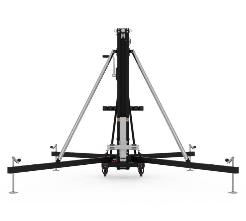 Fantek Gabellift  FT5023, schwarz, LoadSense-System, max. Höhe 4.98m, max. Auflast 235kg/455kg, 500kg Doppelwinde