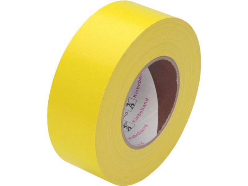 Gaffer Tape Gerband 250 gelb Topqualität aus Textil, 50mm breit, 50m lang
