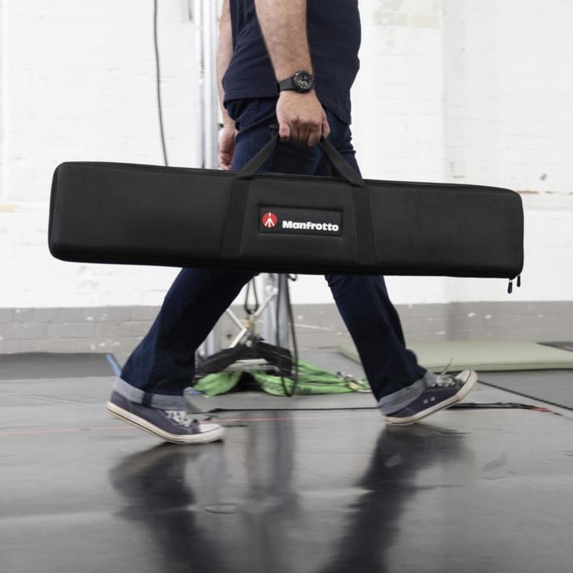 Manfrotto EzyFrame Vintage Pewter, 2 x 2,3m Hintergrund im Vintage-Stil, Farbe: Zinnfarbe, inkl. Rahmen und Tasche