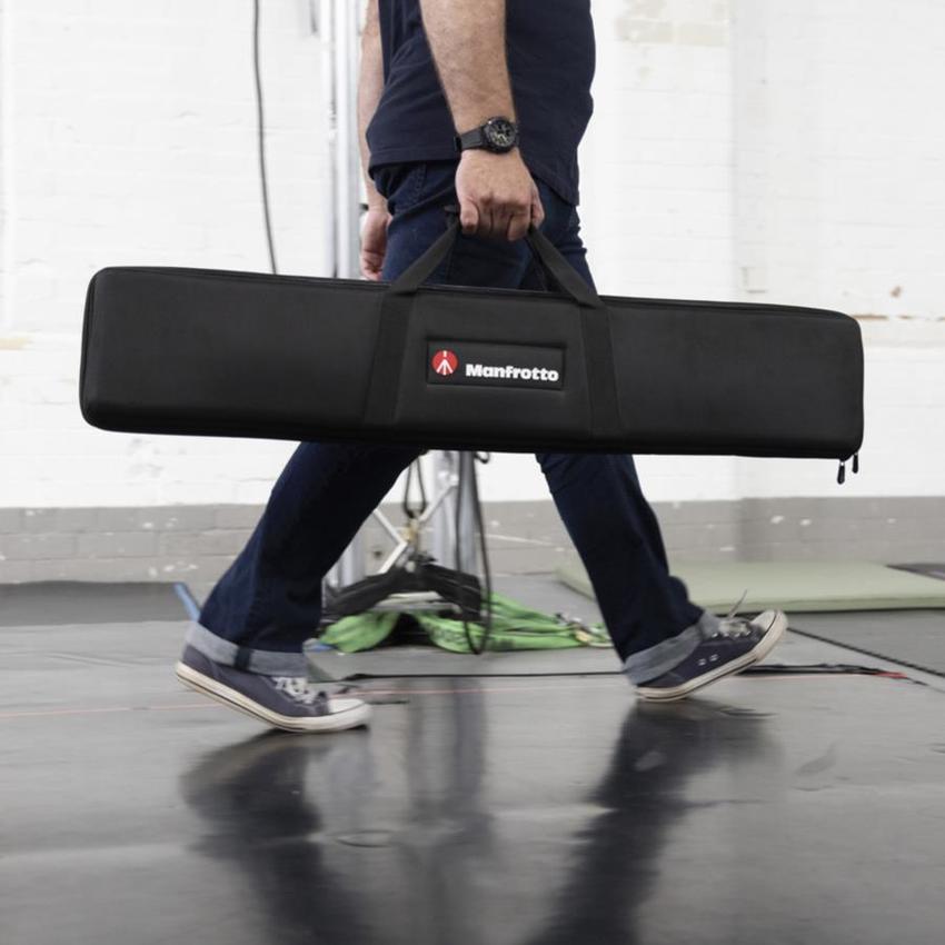 Manfrotto EzyFrame Vintage Pewter, 2 x 2,3m Hintergrund im Vintage-Stil, Farbe: Zinnfarbe, inkl. Rahmen und Tasche