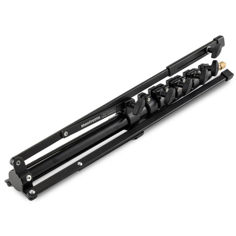 MANFROTTO NANO PLUS STAND, BLACK Stativ mit  Nivellierbein & herausnehmbarer Mittelsäule