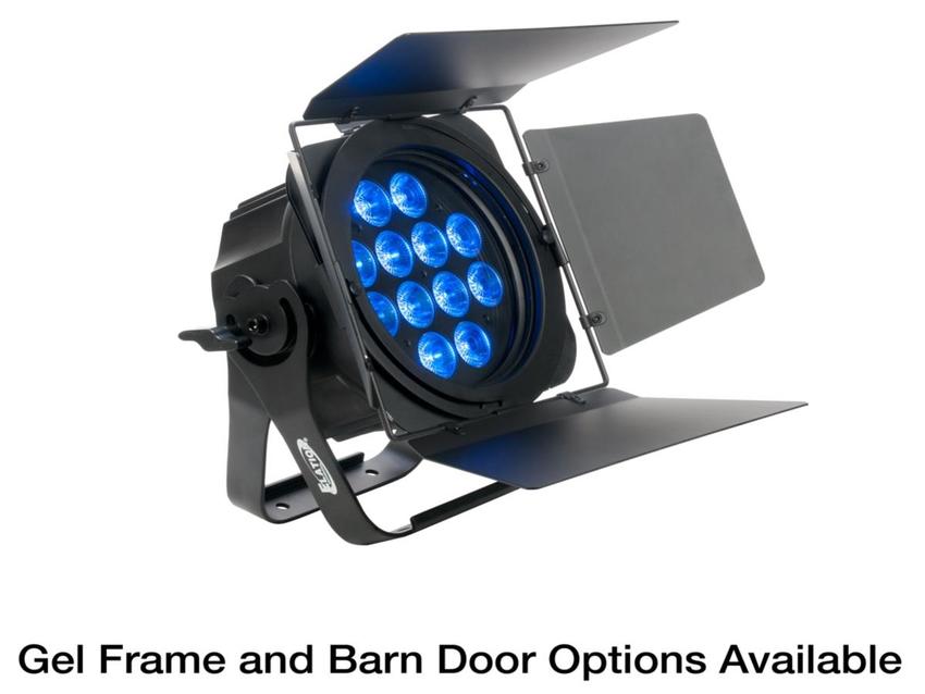 ELATION Sixpar 200 IP 12x 12 W RGBAW+UV LEDs, 15°,DMX 512-A (RDM), schwarz,IP 65