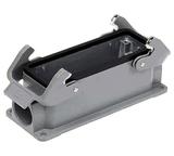 Harting HB-24 Sgr 21 PG21, Sockelgehäuse mit 2x PG21 Hohe Bauform, 2 seitliche Bügel und Gummilippe