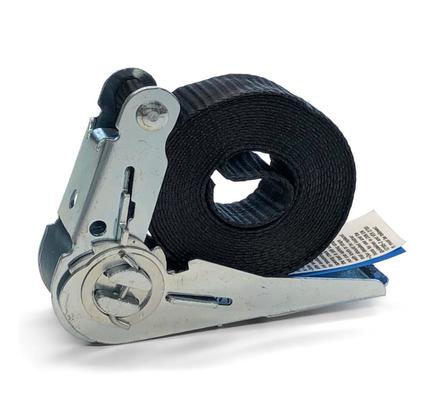 Ultralite Zurrgurt mit Ratsche, 1-teilig, 25mm, Länge: 03.0m 800kg, SCHWARZ, DIN12195-2,