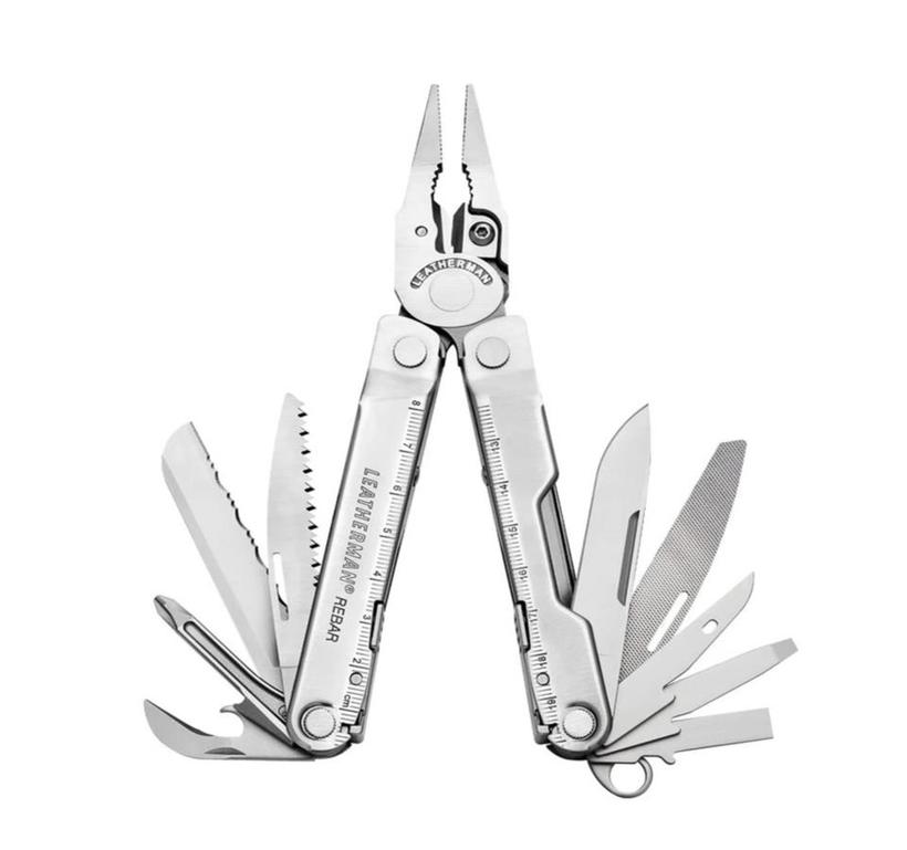 Leatherman REBAR, Farbe Silver, 17 Werkzeuge, 420-Edelstahl, Anhängeöse, Feststellbare Werkzeuge
