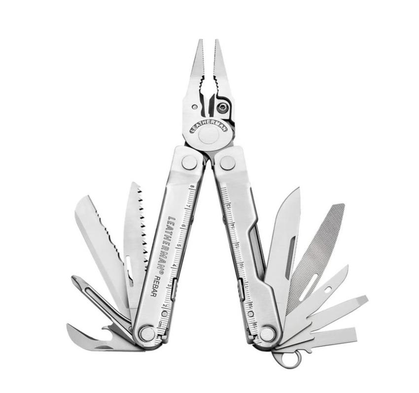 Leatherman REBAR, Farbe Silver, 17 Werkzeuge, 420-Edelstahl, Anhängeöse, Feststellbare Werkzeuge