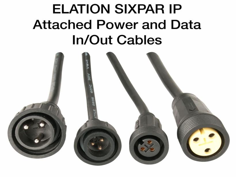 ELATION Sixpar 200 IP 12x 12 W RGBAW+UV LEDs, 15°,DMX 512-A (RDM), schwarz,IP 65