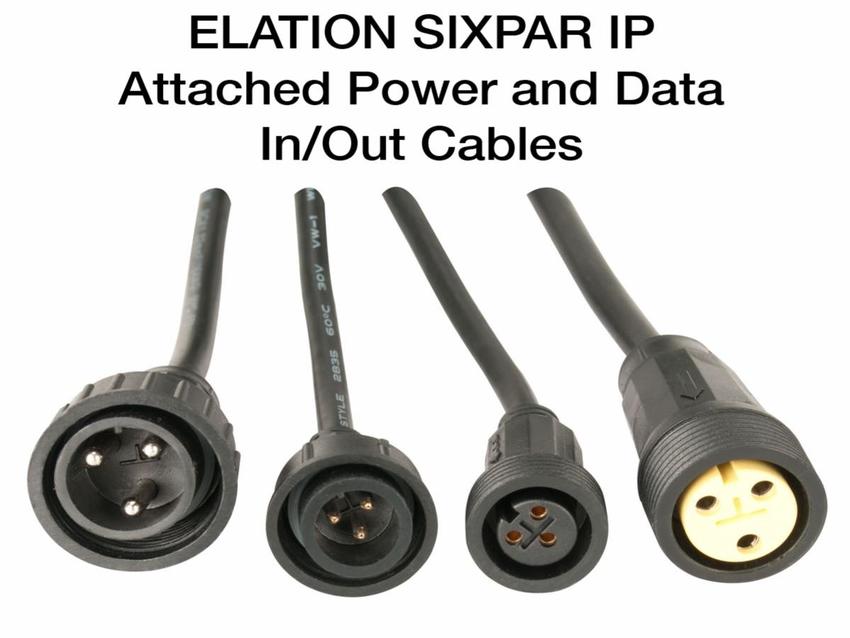 ELATION Sixpar 200 IP 12x 12 W RGBAW+UV LEDs, 15°,DMX 512-A (RDM), schwarz,IP 65