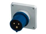 CEE Mennekes, 3pol, 16A/230V, Anbaustecker, Farbe blau, IP44 gerade Ausführung, Anschluß: Schraub-Klemmen