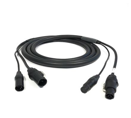 Ultralite Hybridkabel 3m, 3x1.5 Strom mit DMX PowerCon TRUE1 & XLR5 in/out, 110 Ohm,