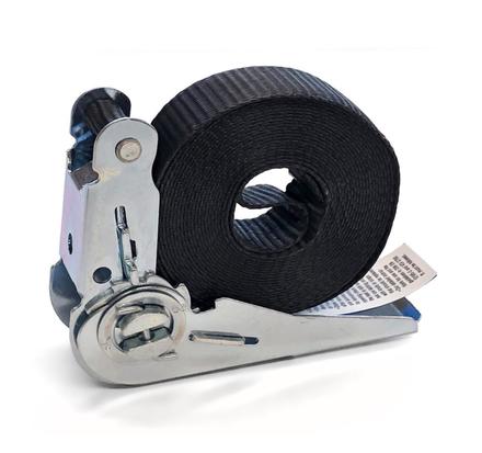 Ultralite Zurrgurt mit Ratsche, 1-teilig, 25mm, Länge: 04.0m 800kg, SCHWARZ, DIN12195-2,