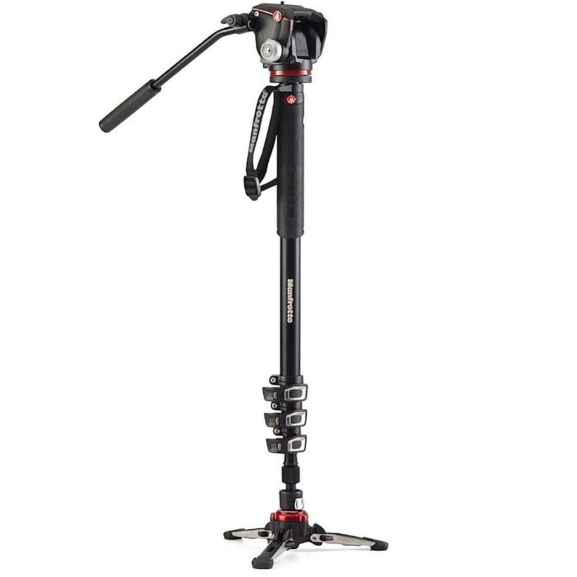 MANFROTTO XPRO Alu Video-Einbeinstativ mit 2-Wege-Neiger 4 Segmente