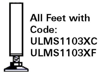 Ultralite Maxistage Steckfuß 60cm, 60x60x3mm, Fuß Ø80mm aus Polyamid ca. 3cm höhenverst., Lastenvert., Filz