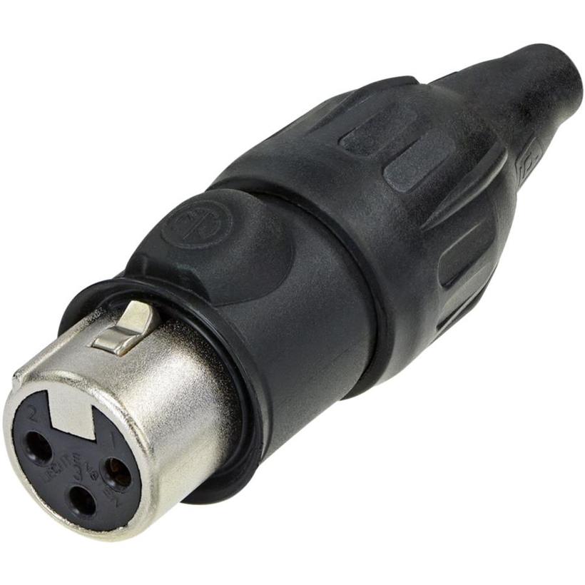 Neutrik 3pol-XLR strapazierfähige Kabelbuchse mit Metallgehäuse, Goldkontakte  IP65