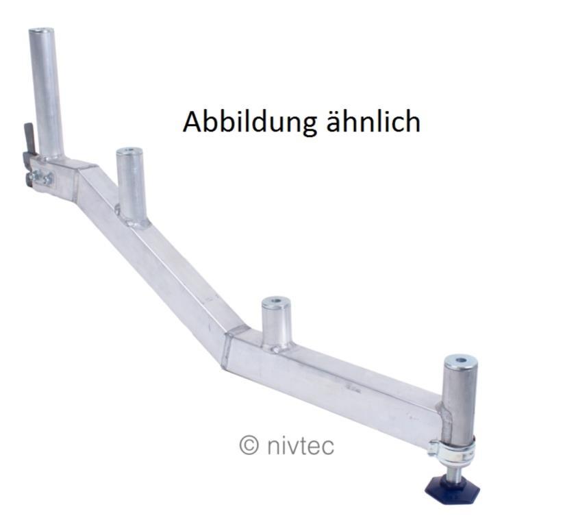 Nivtec Alu-Treppenwange, 3-stufig, incl. Spindelfuß und Distanzstück