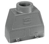 Harting HB-24 GG PG29, Tüllengehäuse, gerade Hohe Bauform, ohne Bügel, ohne Gummilippe.