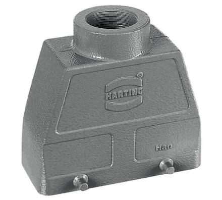 Harting HB-24 GG PG29, Tüllengehäuse, gerade Hohe Bauform, ohne Bügel, ohne Gummilippe.