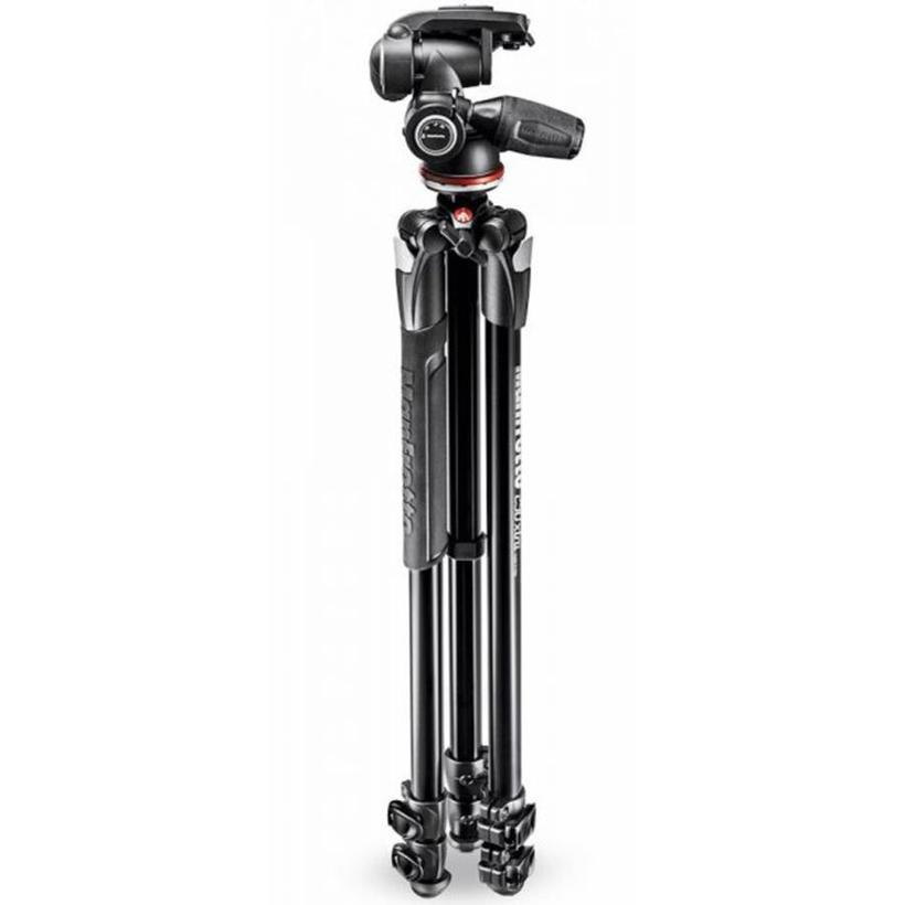 MANFROTTO 290 Xtra Alu Stativ QPL mit 3-Wege-Neiger 3 Segmente, inklusive Tragetasche