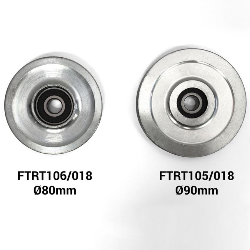 Fantek Ersatzteil / Sparepart, Code: RT-105/018 Roldana acero Umlenkrolle aus Stahl Ø90mm für T105