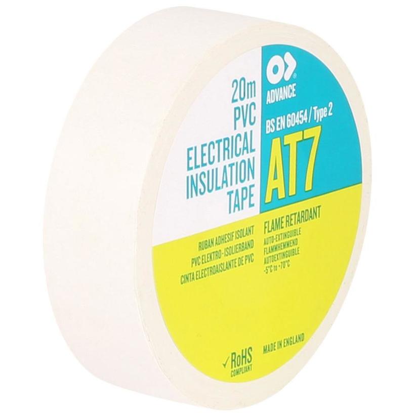 Advance Tapes AT 07 Zumbelband PVC, 19mm / 20m, weiß, Pultband, Beschriftungsband aus PVC, NEUE VERSION: GAAT0160