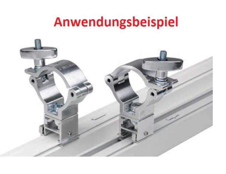 Ultralite Light Track Coupler, Schelle für Stromschiene für Rohrweite 48-51mm, Code: KCP-907