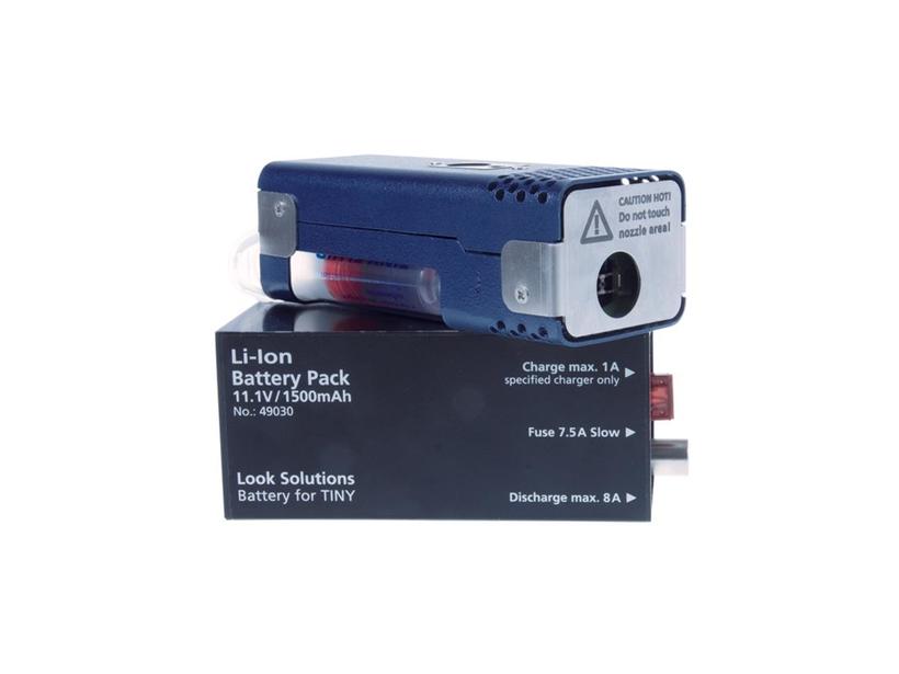 Look TINY FX PSU, Mini-Nebelmasch. 70W, inkl. Netzteil, 250ml Fluid, Adapter und Steckschlüssel, Fluidschlauch,