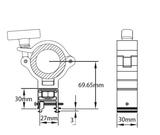 Ultralite Light Track Coupler, Schelle für Stromschiene für Rohrweite 48-51mm, Code: KCP-907