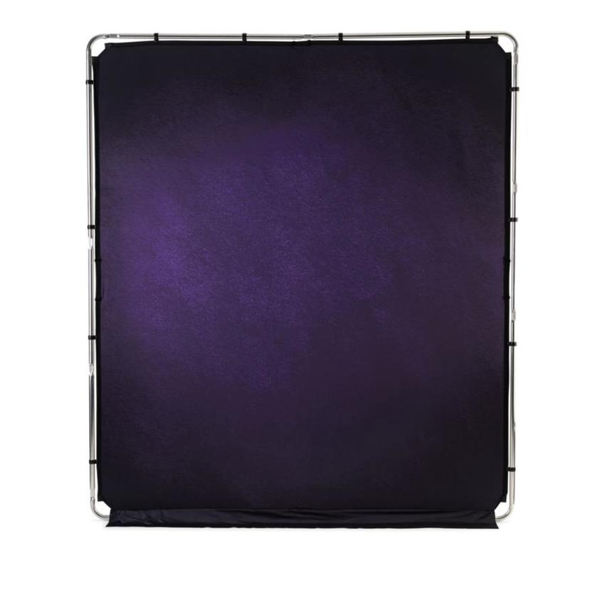 Manfrotto EzyFrame Vintage Aubergine, 2 x 2,3m Hintergrund im Vintage-Stil, Farbe: Aubergine, inkl. Rahmen und Tasche