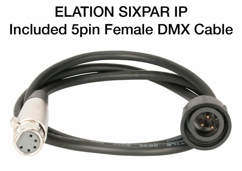 ELATION Sixpar 200 IP 12x 12 W RGBAW+UV LEDs, 15°,DMX 512-A (RDM), schwarz,IP 65