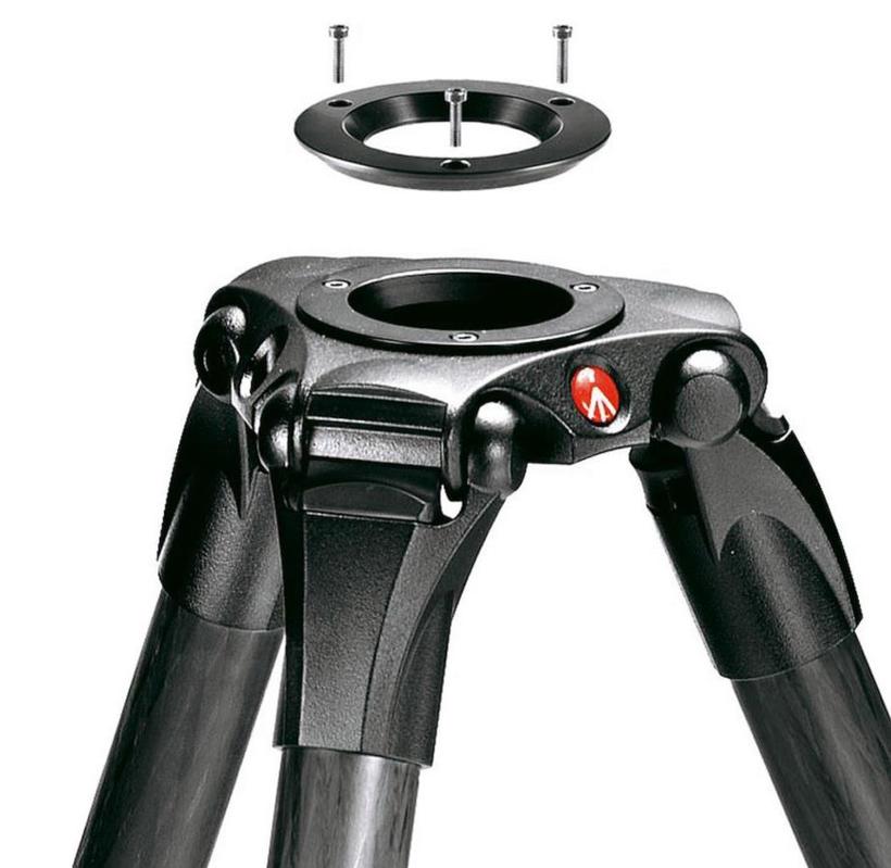 MANFROTTO MPRO Carbon Videostativ mit 75/100mm Halbschale 4 Segmente