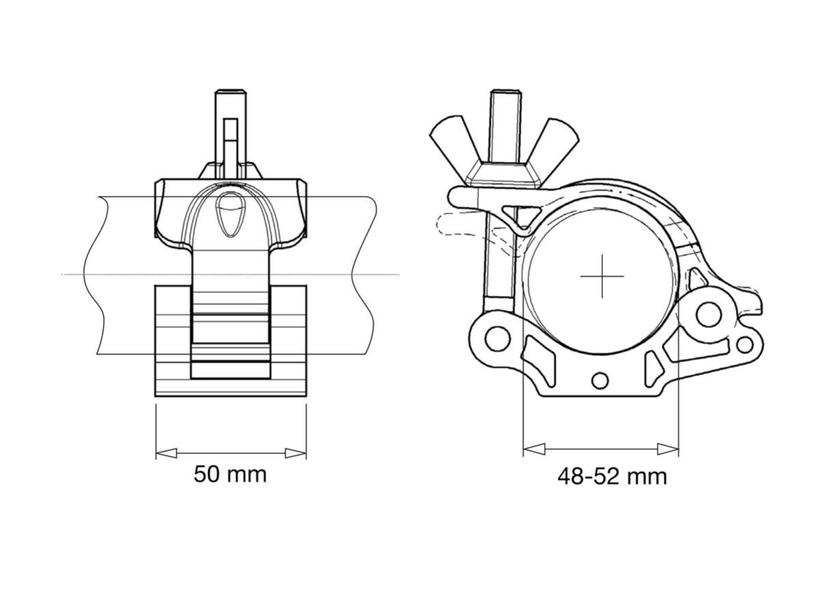 MANFROTTO LP EYE COUPLER WITH 28MM BUSHING new code C465-1--> Klemmbereich: 48-52mm