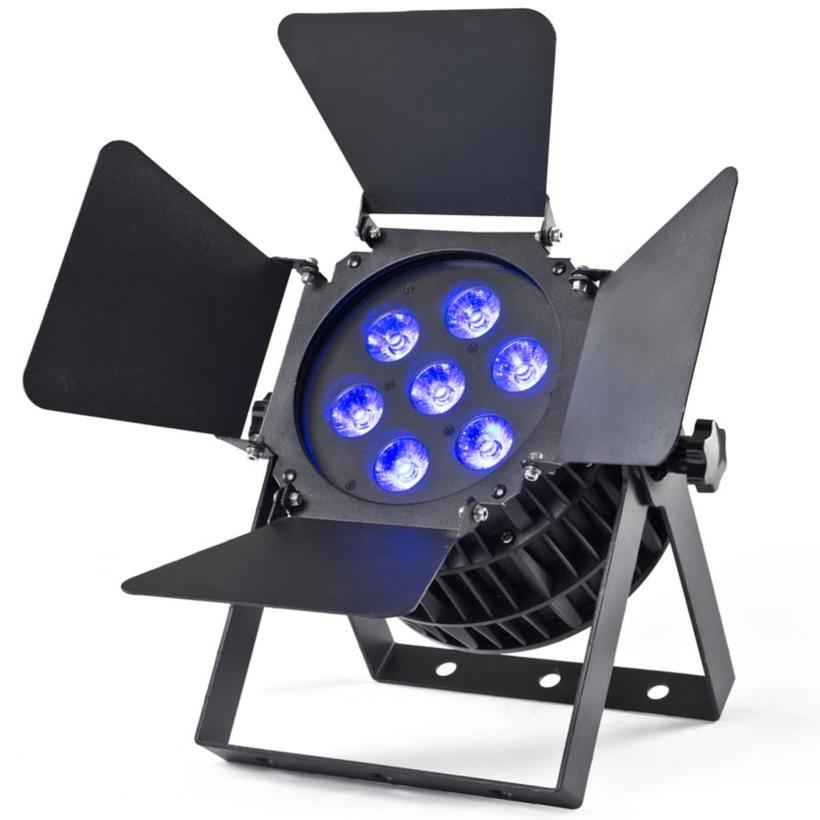 EXPOLITE TourPAR Akku Outdoor, IP65, Wi-DMX, ca. 10h 7x 6in1 12 Watt (RGBWA UV), 25°, Wireless (exklusiv Torblend