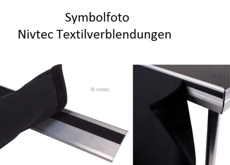 Nivtec Textilverblendung TREND, Bühnenhöhe 020cm Gewicht 350g/m², permanent schwer entflammbar, DIN 4102 B1