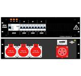 Ultralite Stromvert. STV 32A, FI, 19" Gehäuse, 3HE IN: CEE32 Anbaust./rücks.