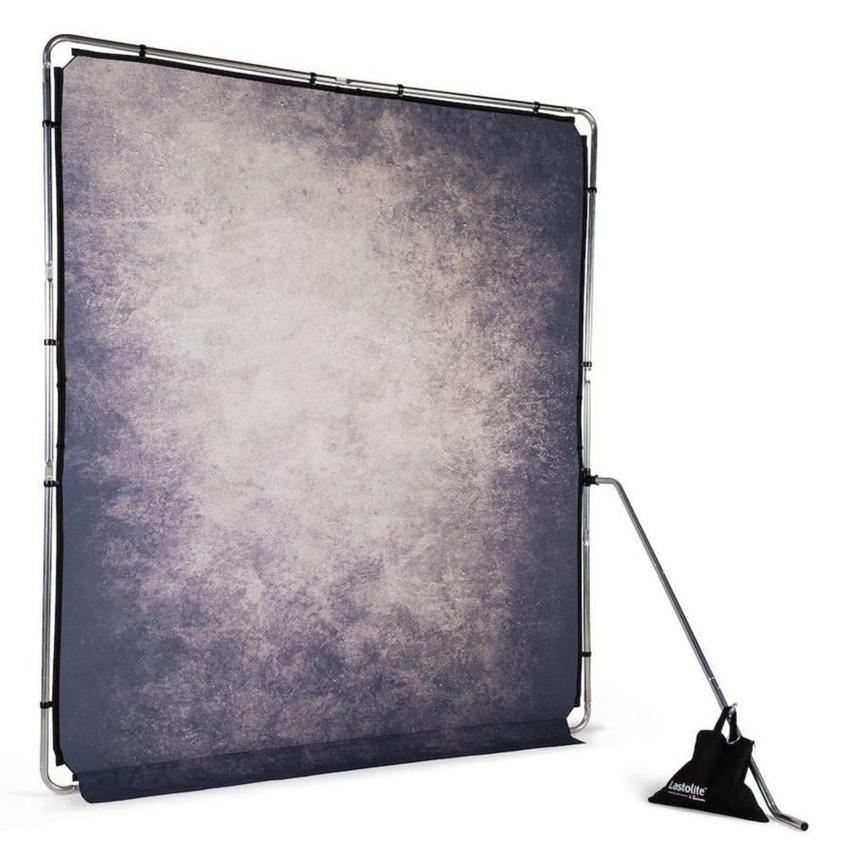 Manfrotto EzyFrame Vintage Smoke, 2 x 2,3m Hintergrund im Vintage-Stil, Farbe: Rauchgrau, inkl. Rahmen und Tasche