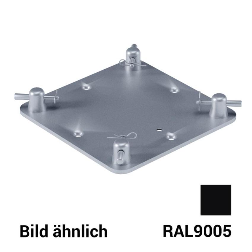 Litec FP30 matt-schwarz RAL9005M Universal 29cm truss floor plate, 300x300mm, 8mm thick