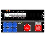 Ultralite Stromvert. STV 32A, FI, 19" Gehäuse 3HE, schwarz IN: CEE32 Anbaust./rücks.