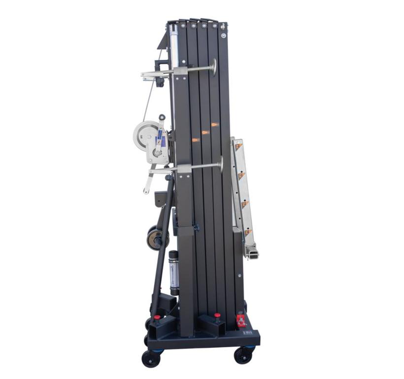 Fantek Gabellift FT7045, schwarz, max. Höhe 6.72m, max. Auflast 450kg/515kg, Winde CAB-900