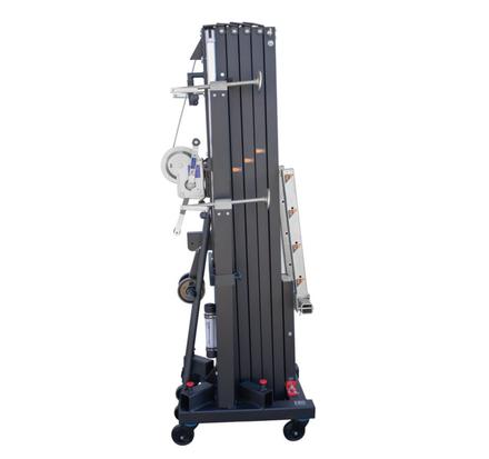 Fantek Gabellift FT7045, schwarz, max. Höhe 6.72m, max. Auflast 450kg/515kg, Winde CAB-900