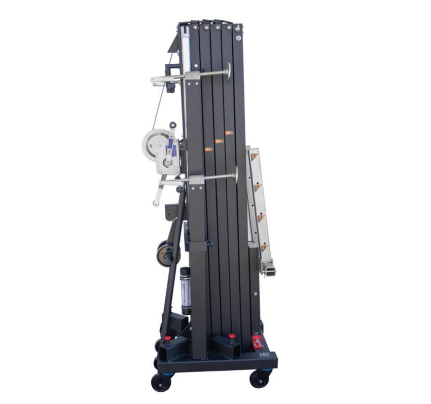 Fantek Gabellift FT7045, schwarz, max. Höhe 6.72m, max. Auflast 450kg/515kg, Winde CAB-900