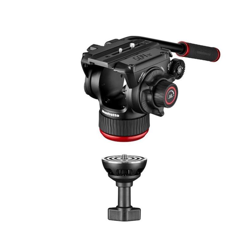 MANFROTTO Fluid-Videokopf 504X 504X Fluid Video Kit mit 536 CF Single Leg Stativ