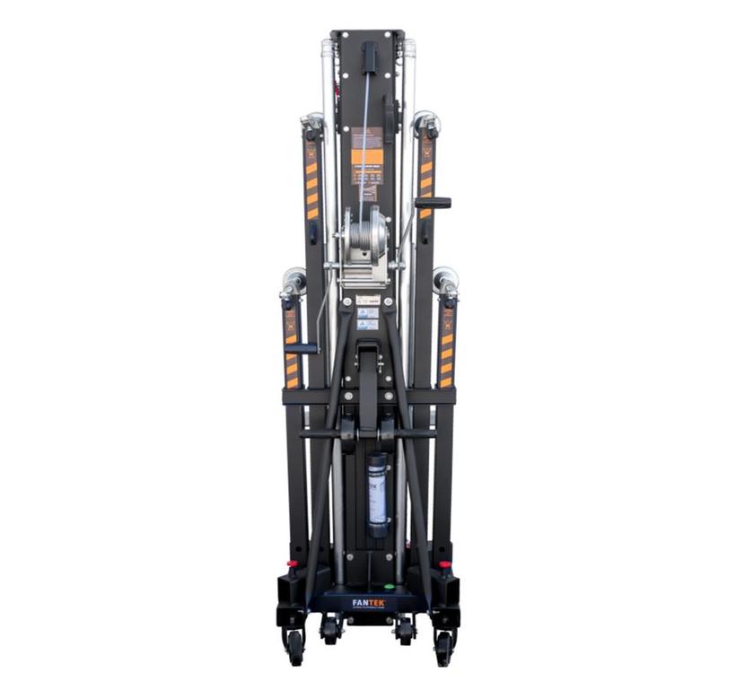 Fantek Gabellift FT7045, schwarz, max. Höhe 6.72m, max. Auflast 450kg/515kg, Winde CAB-900