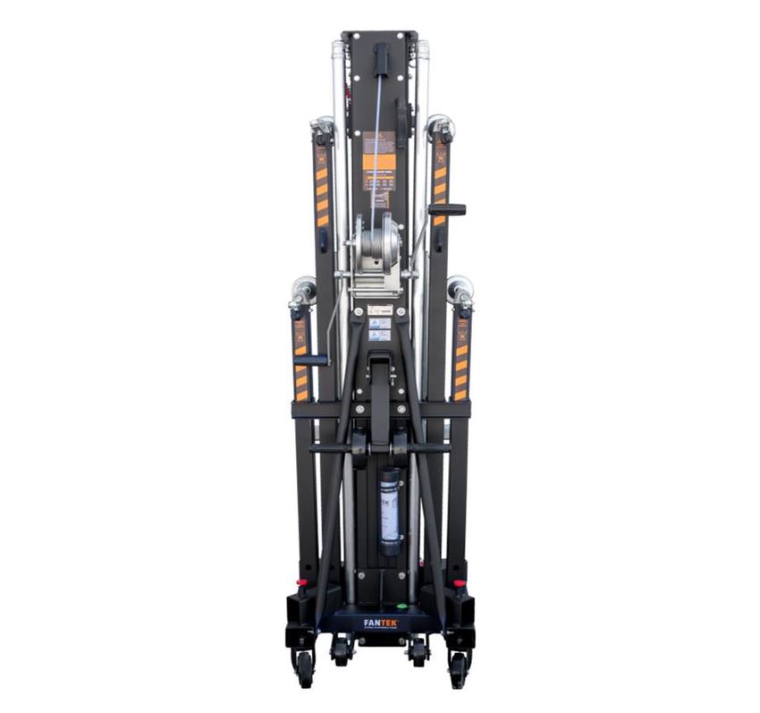 Fantek Gabellift FT7045, schwarz, max. Höhe 6.72m, max. Auflast 450kg/515kg, Winde CAB-900