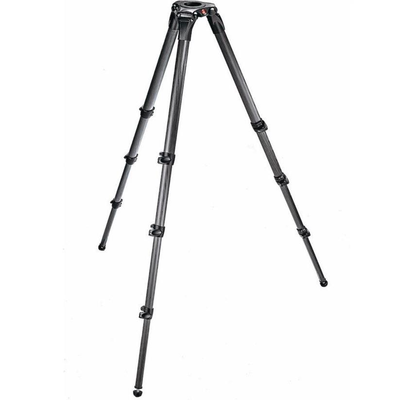 MANFROTTO MPRO Carbon Videostativ mit 75/100mm Halbschale 4 Segmente