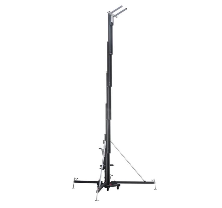 Fantek Gabellift FT7045, schwarz, max. Höhe 6.72m, max. Auflast 450kg/515kg, Winde CAB-900