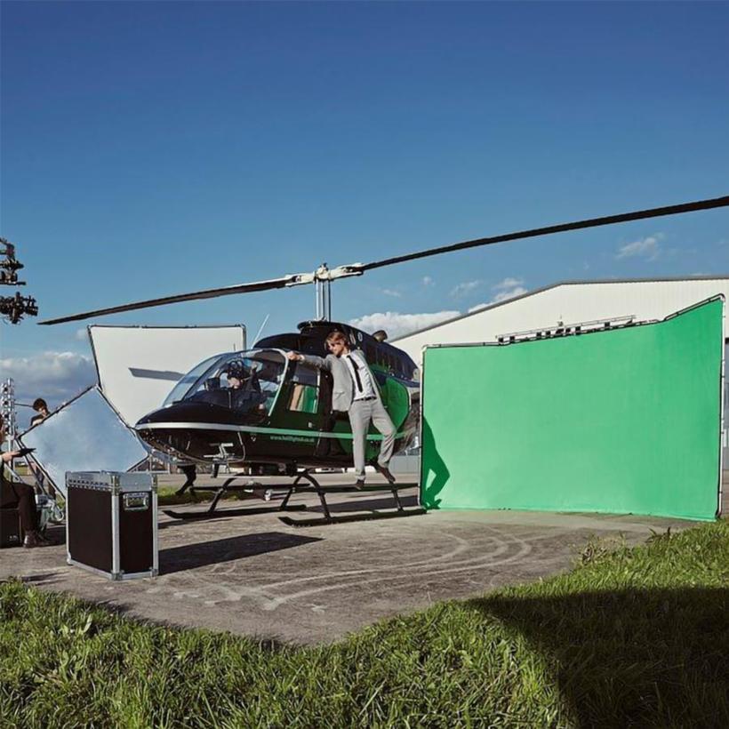 Manfrotto Panorama Hintergrund Überzug 4m Chromakey Grün (ohne Rahmen!)