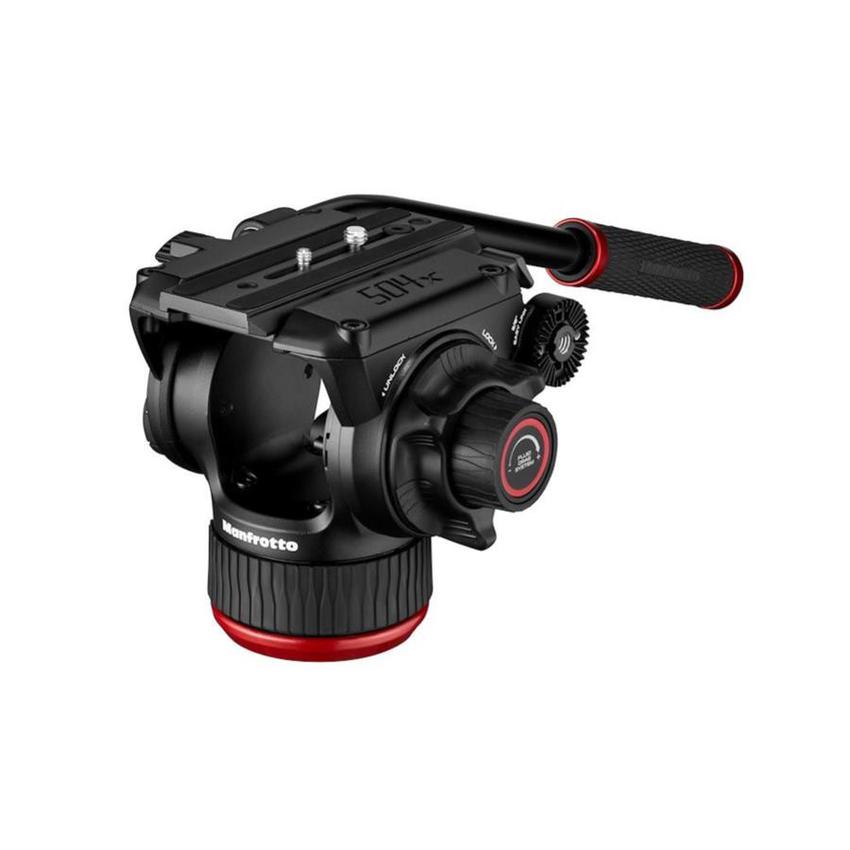 MANFROTTO Fluid-Videokopf 504X 504X Fluid Video Kit mit 536 CF Single Leg Stativ